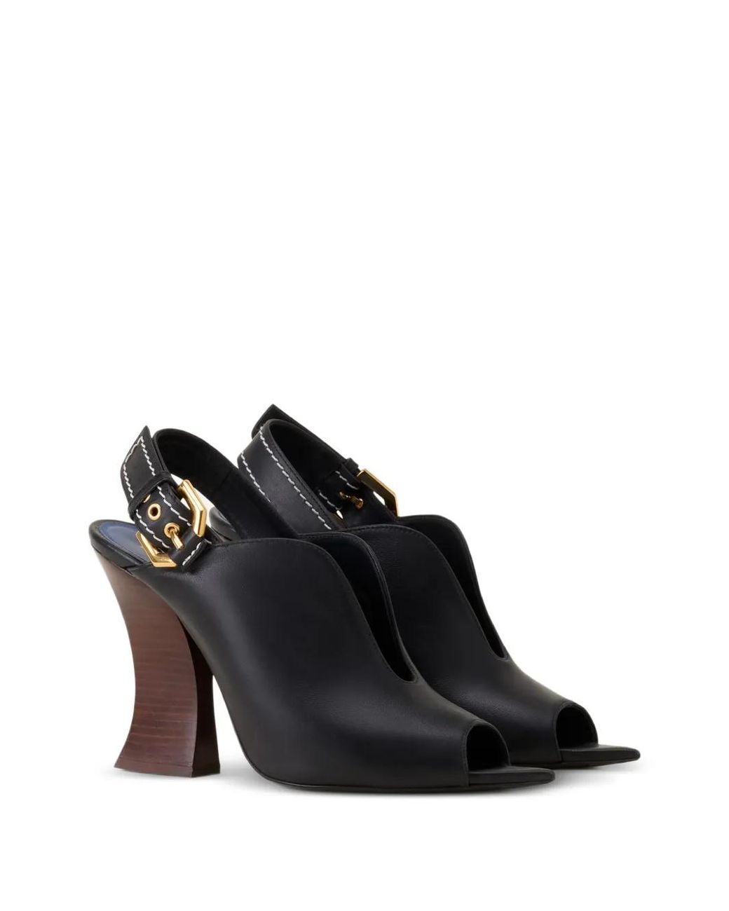 Lanvin Black Buckle-Strap Sandals