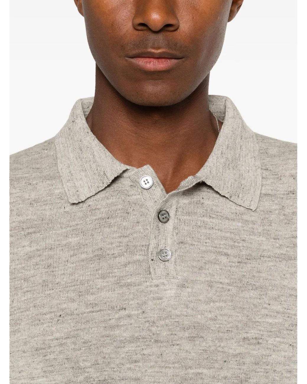 Amaranto Gray Short-Sleeve Polo Shirt for men