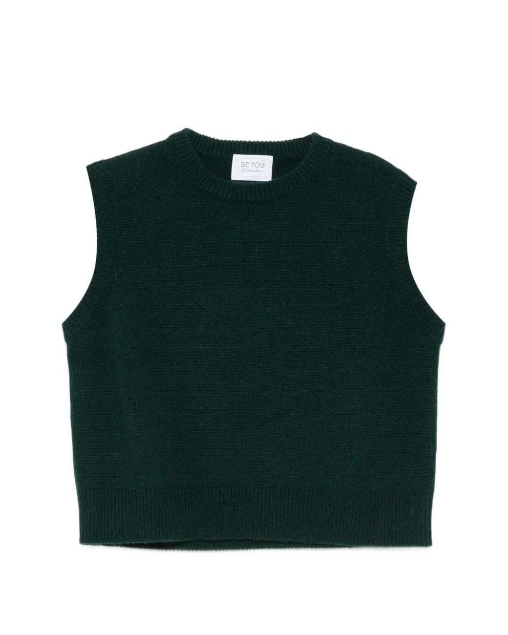 Be You Green Sleeveless Knitted Top