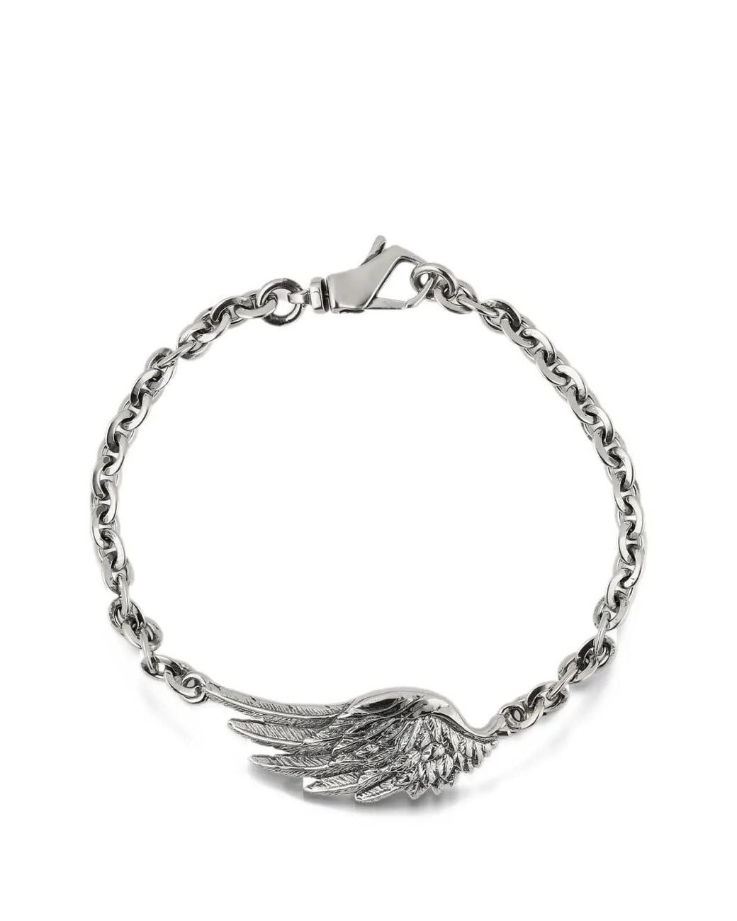 Emanuele Bicocchi Metallic Ala Wing-Pendant Chain Bracelet