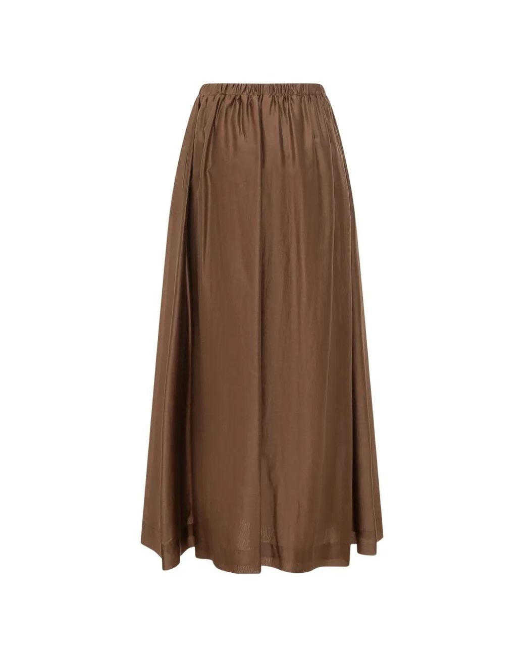 LE SULLY STUDIO Brown Elasticated Waist Maxi Skirt