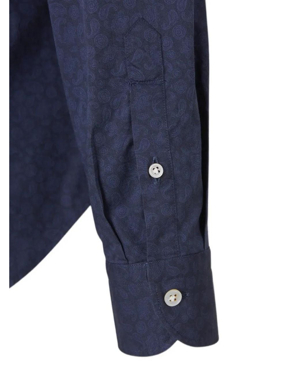 Vincenzo Di Ruggiero Blue Paisley-Print Shirt for men