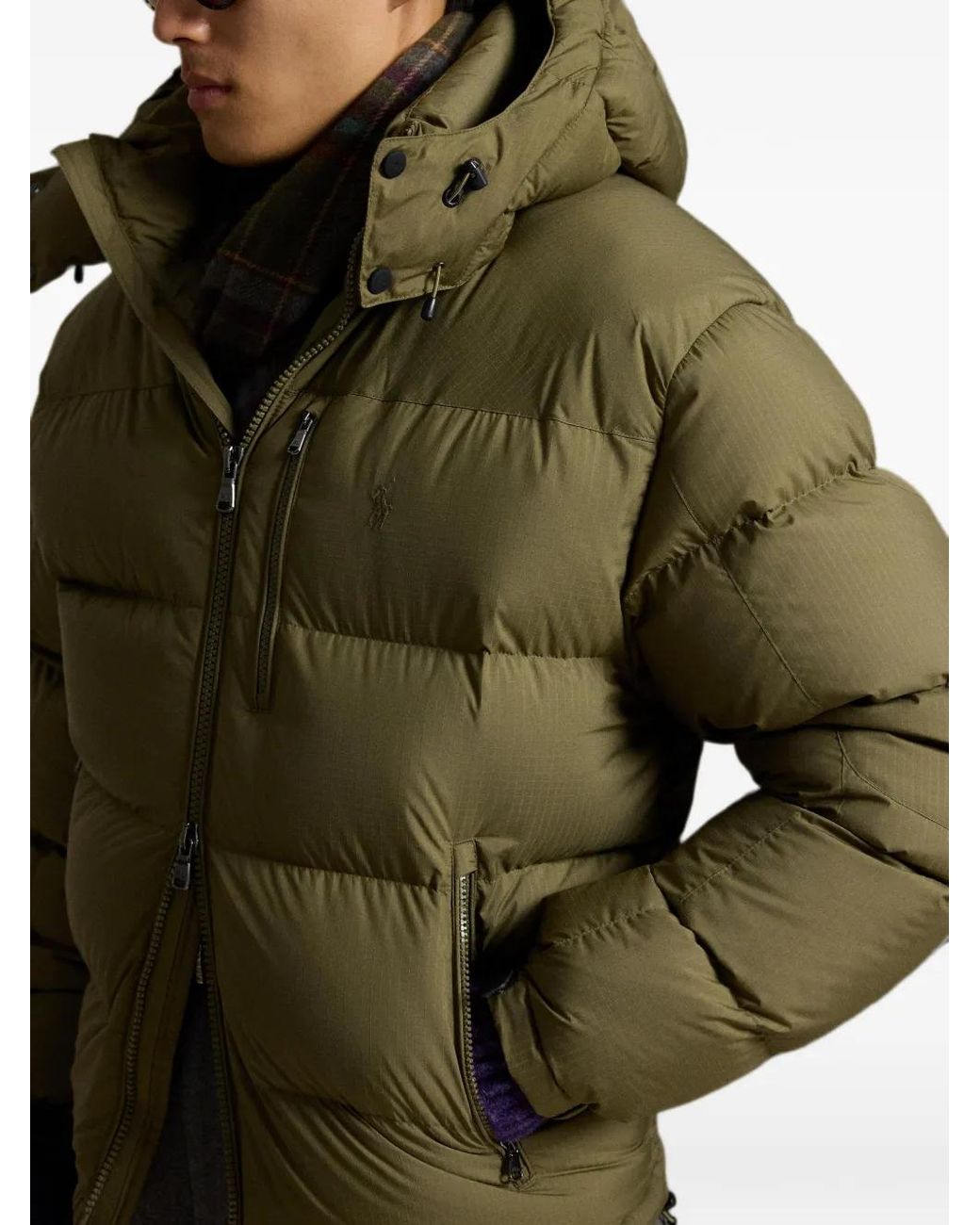 Polo Ralph Lauren Green Graham Hooded Padded Jacket for men