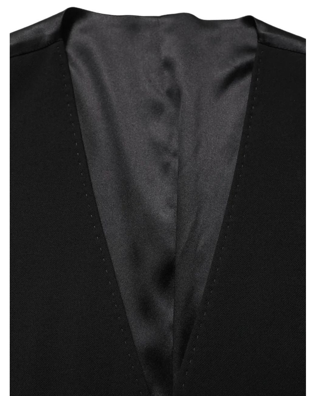 Dolce & Gabbana Black Single-Breasted Waistcoat for men