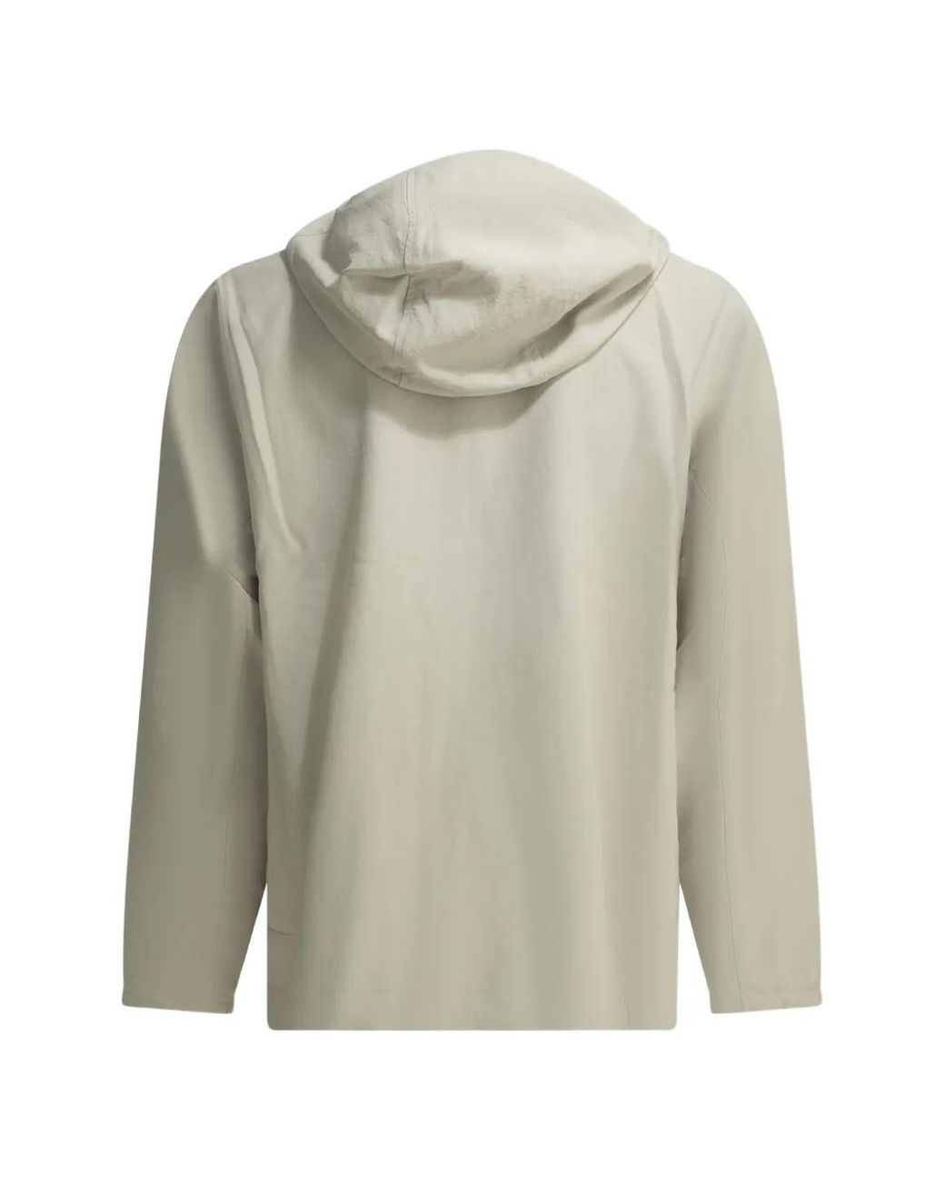 Goldwin White Zip-Up Drawstring Hood Jacket for men