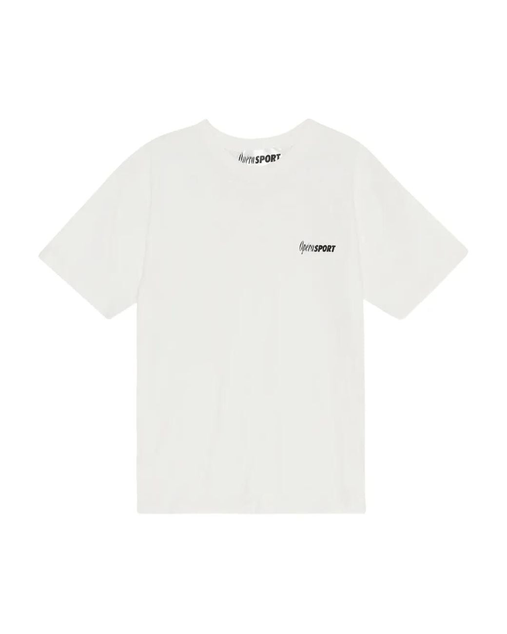 OperaSPORT White Logo-Detail Cotton T-Shirt
