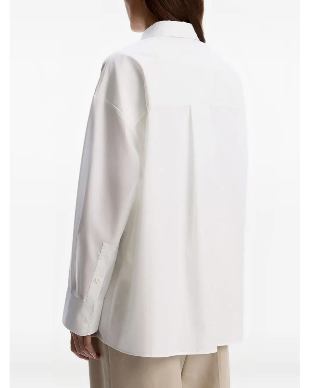 12 STOREEZ White Mercerised-Cotton Shirt