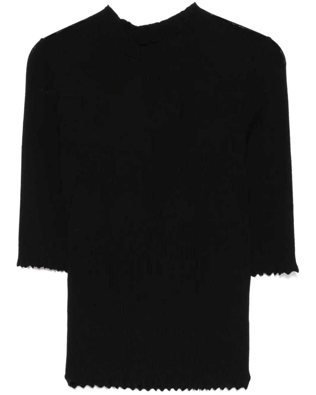 Twinset Black Knitted T-Shirt