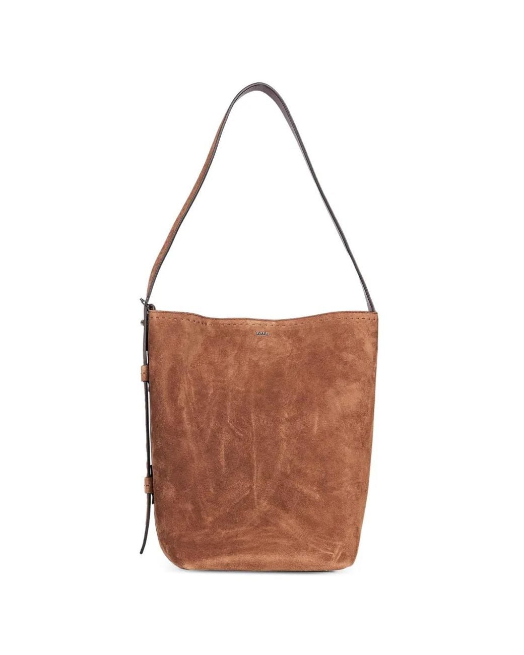Max Mara Brown Archetipo Suede Tote Bag