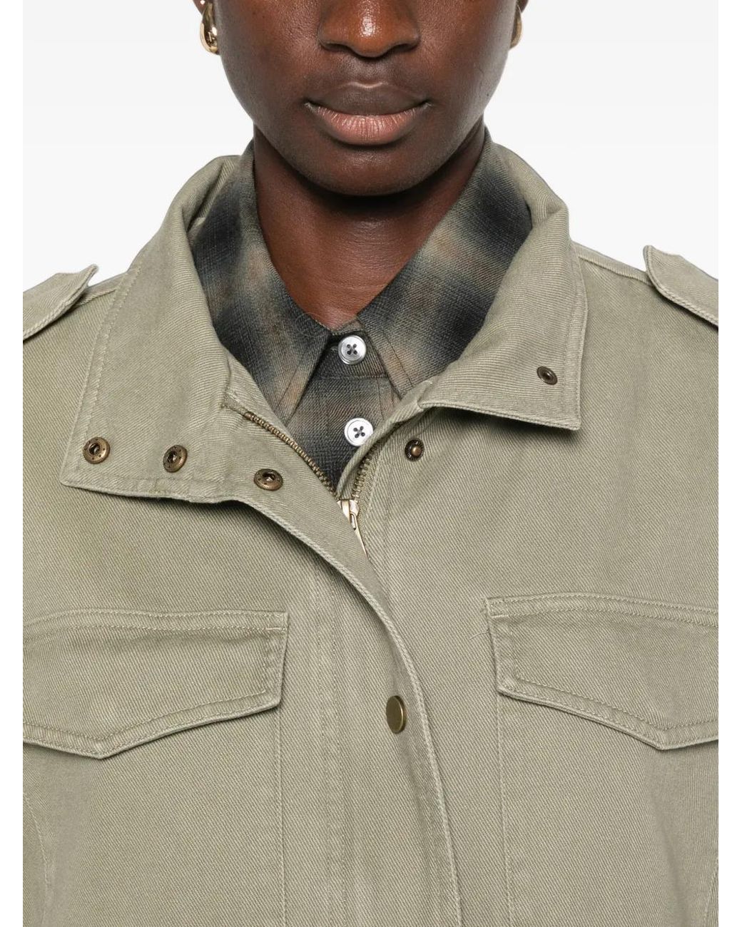 MAISON 123 Natural Claire Four-Pocket Epaulette Jacket