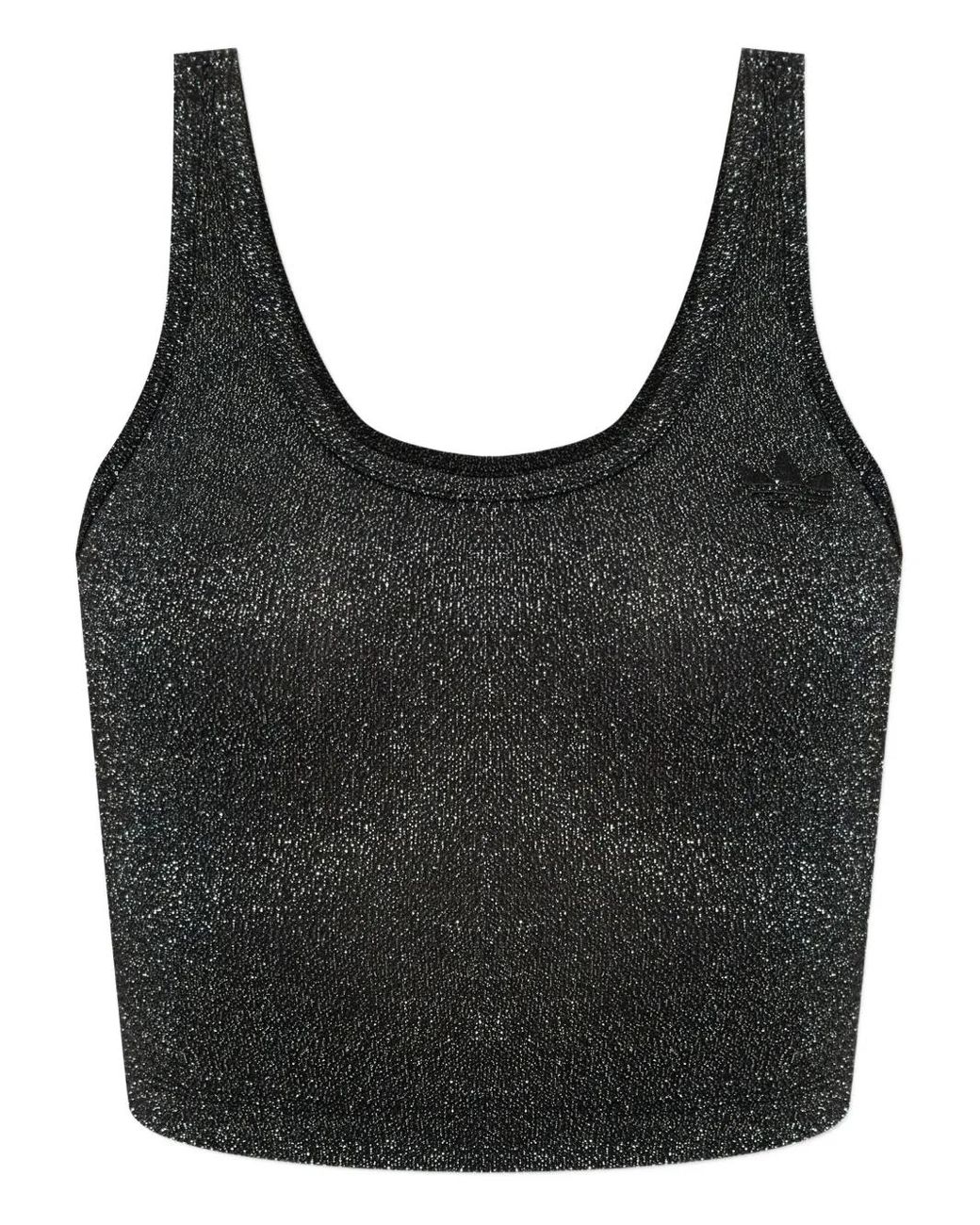 Adidas Black Lurex Sleeveless Top