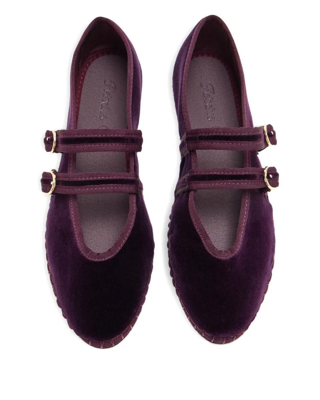 Flabelus Purple Claire Garnet Buckle Strap Espadrille
