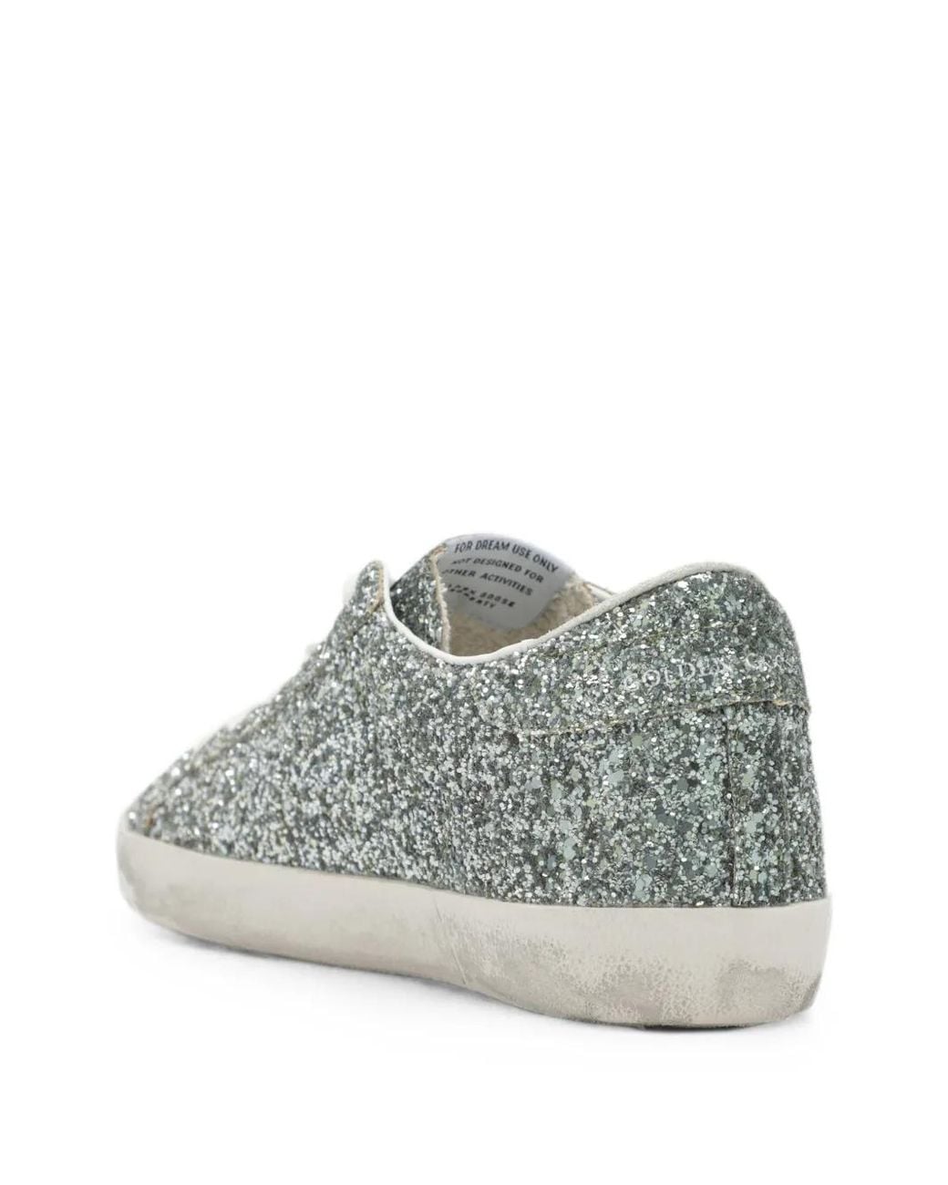 Golden Goose Deluxe Brand White Glitter-Effect Sneakers