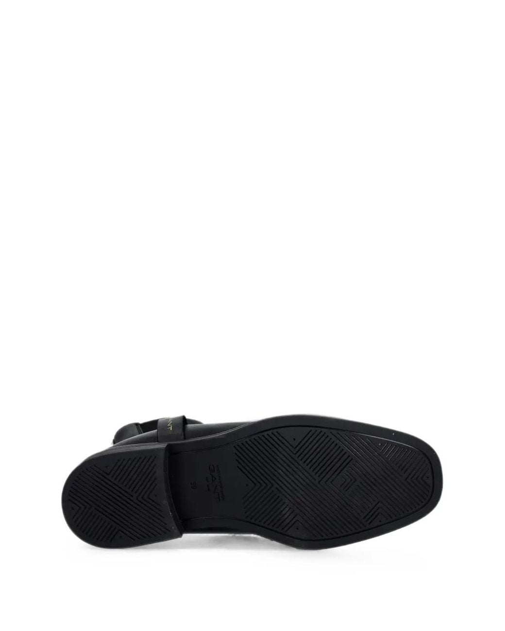 Gant Black Elasticated-Side Leather Ankle Boots