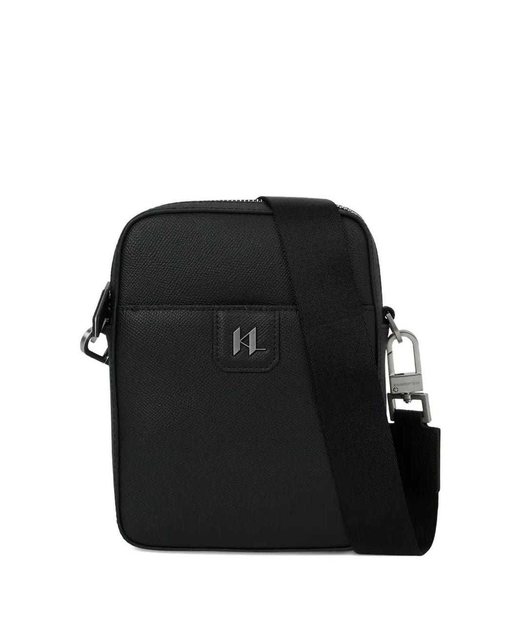 Karl Lagerfeld Black K/Monogram Leather Crossbody Bag for men