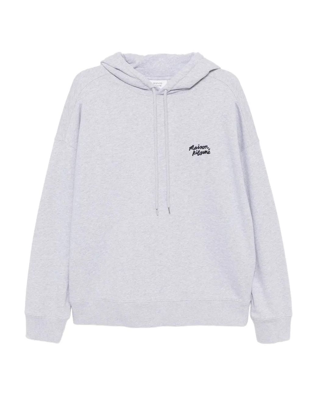 Maison Kitsuné White Logo-Print Hoodies for men