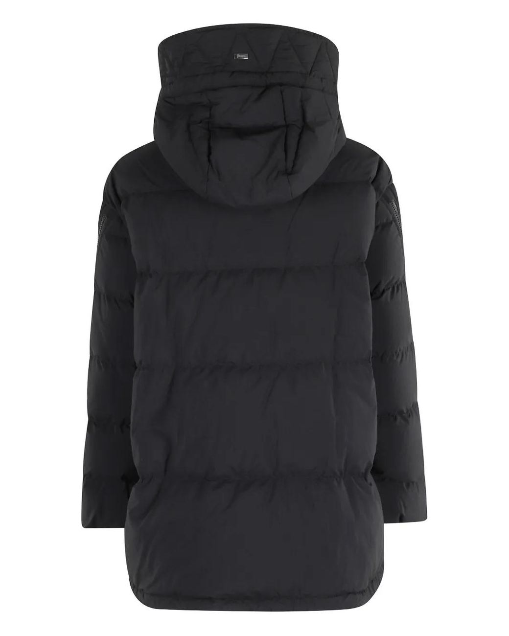 Herno Black Hodded Padded Coat