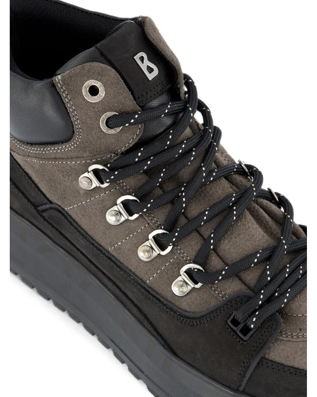 Bogner Black Logo-Print Panelled Boots for men