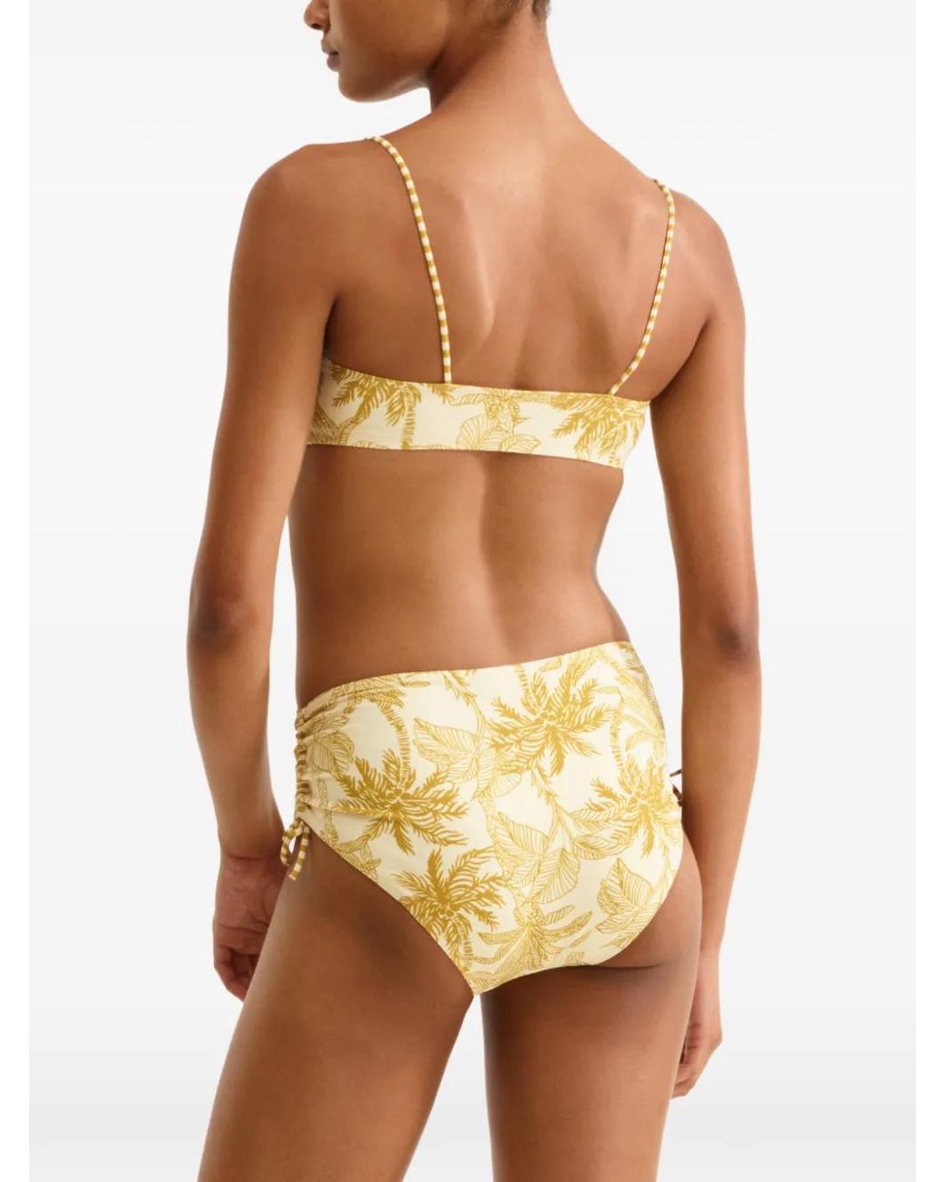 Eres Metallic Rêve Floral-Print Bikini Top