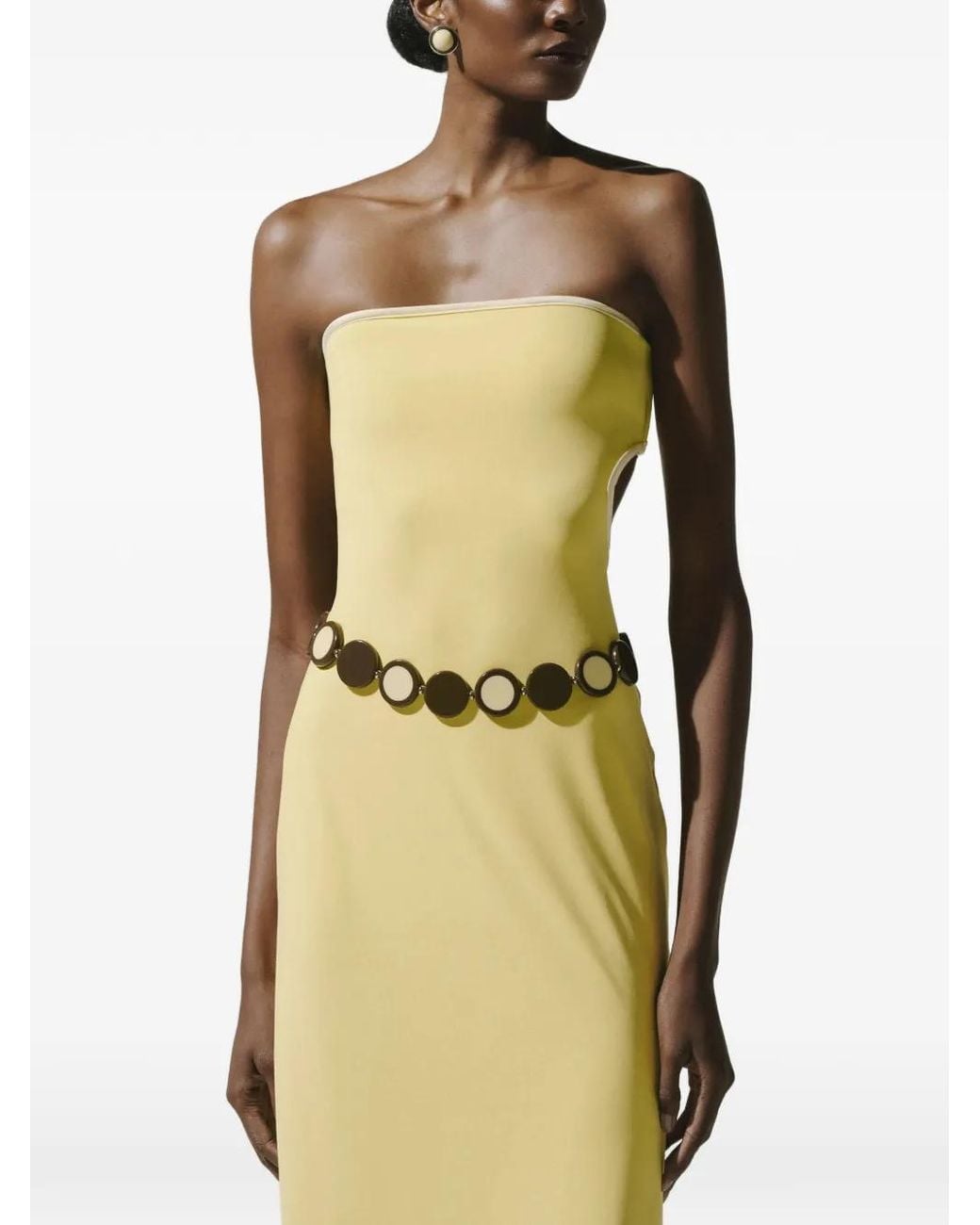 Baobab Green Mambo Strapless Cut-Out Maxi Dress