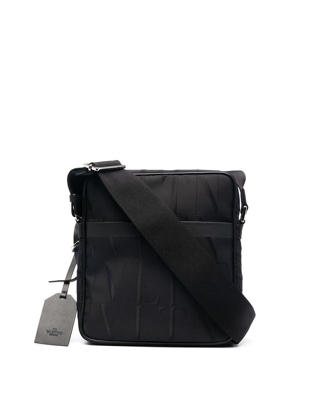 Valentino Garavani Cotton Vltn Messenger Bag in Black for Men - Lyst