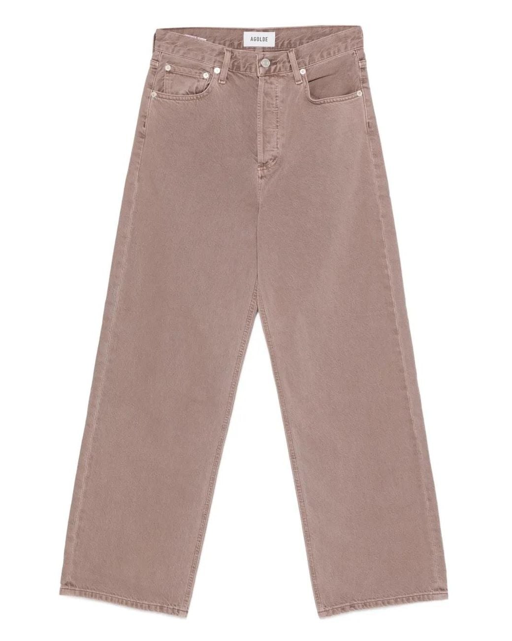 Agolde Gray Five-Pocket Trousers