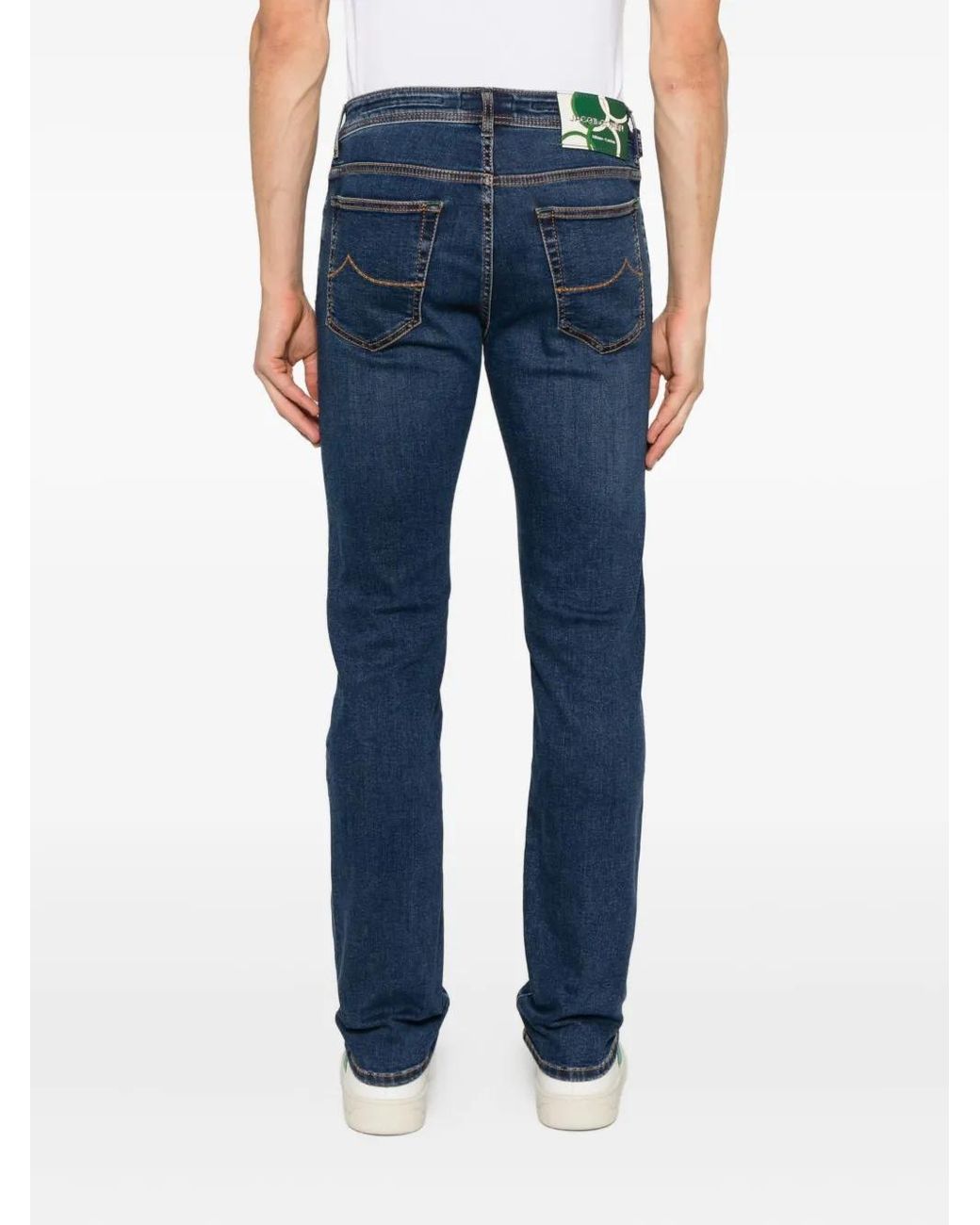 Jacob Cohen Blue Five-Pocket Stretch-Cotton Jeans for men