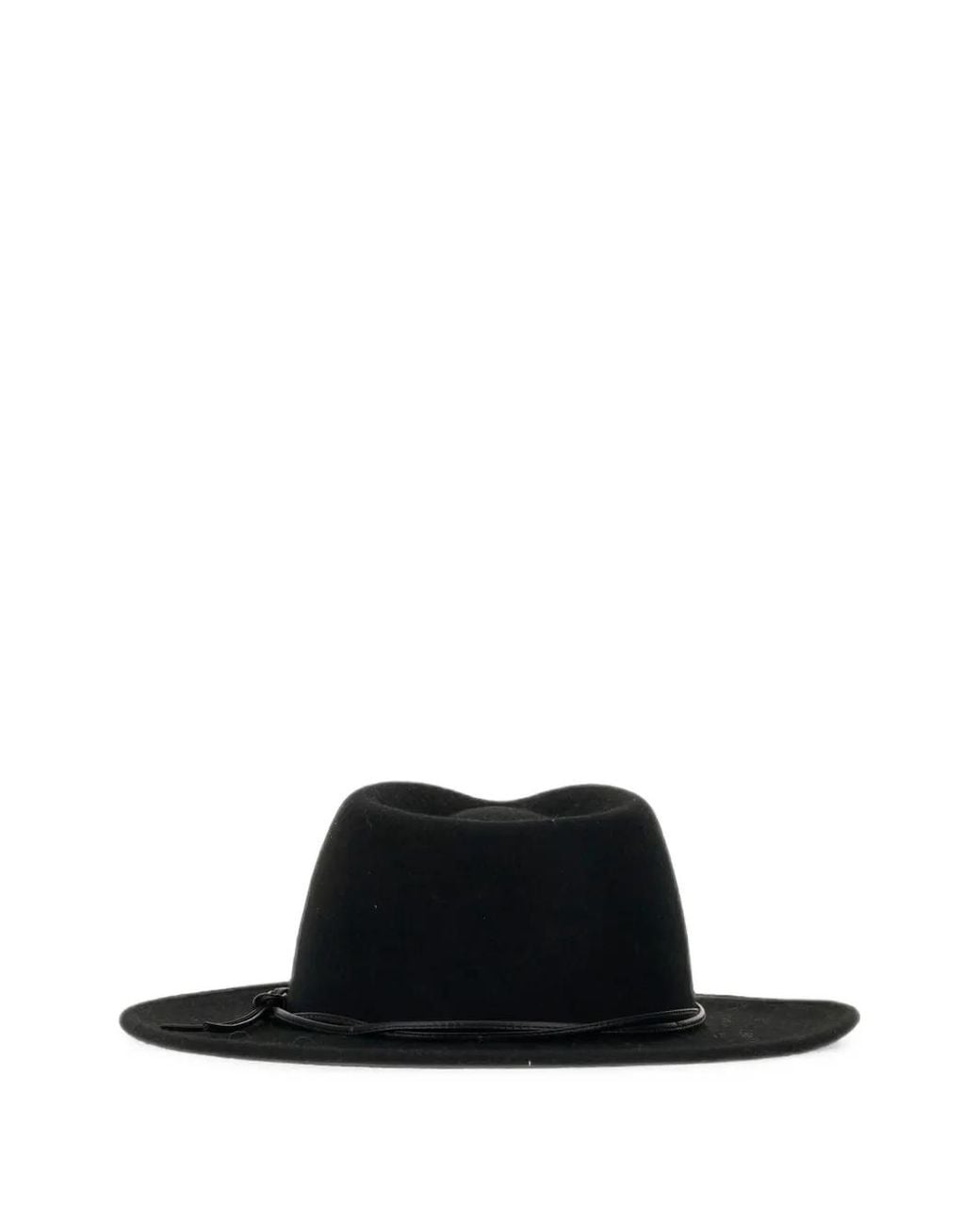Gallo White Leather-Strap Fedora Hat for men