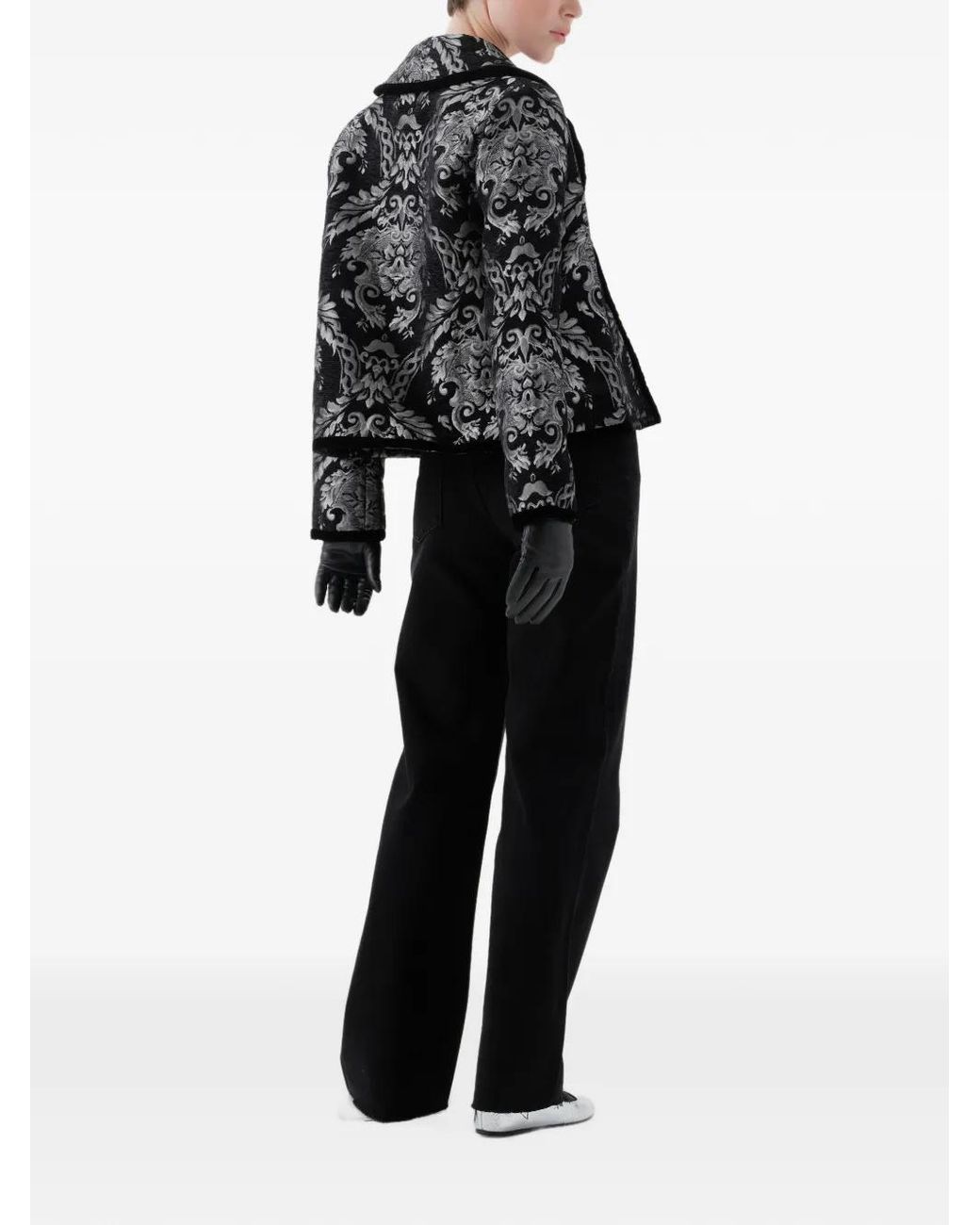 Unreal Fur Black Bohemian Notched-Lapels Jacket