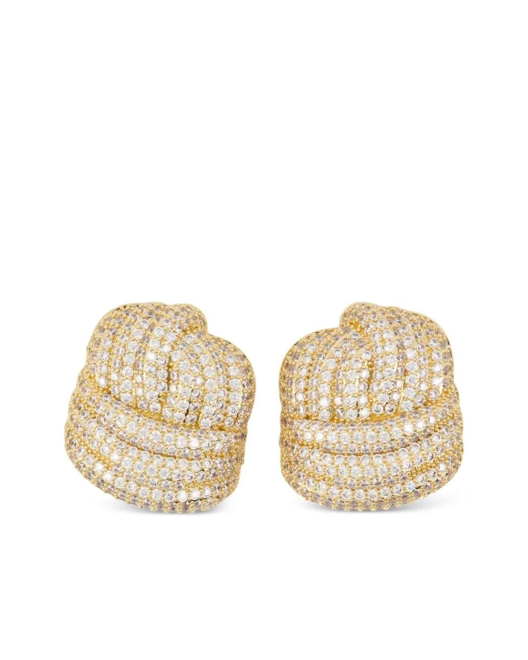 Self-Portrait Natural Crystal Knot Earrings