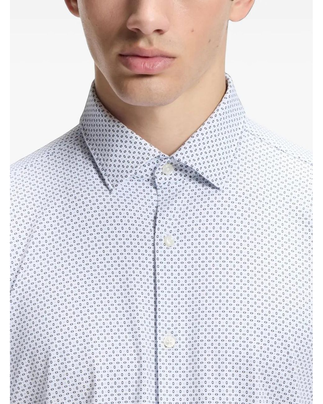 HUGO White Patterned Shirt for men