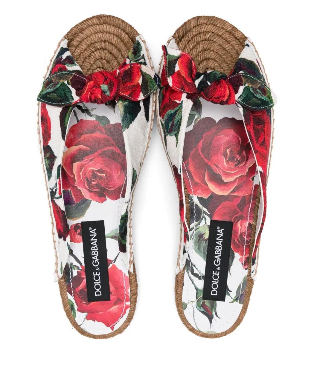 Dolce & Gabbana Brown Dg Logo Floral Canvas Sandal