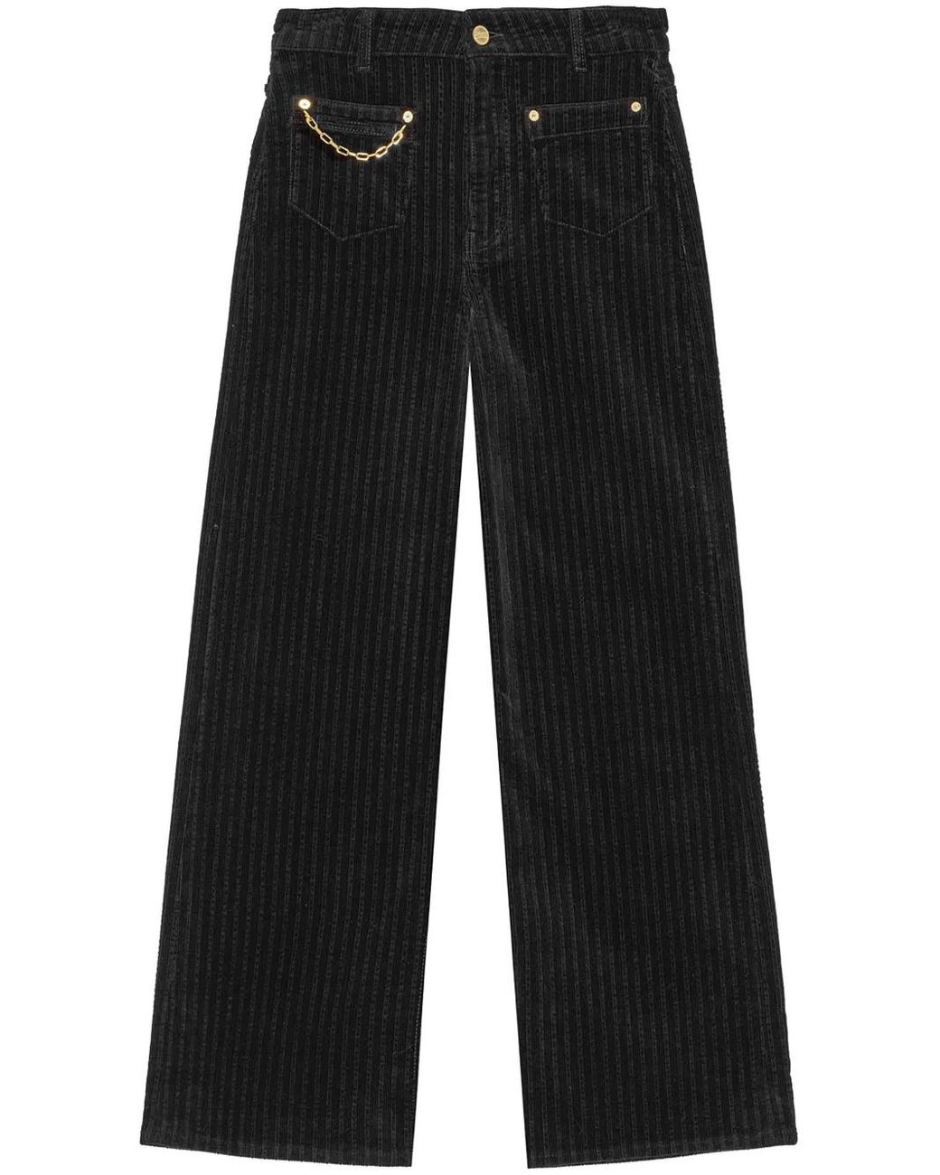 Ganni Black Corduroy Trousers