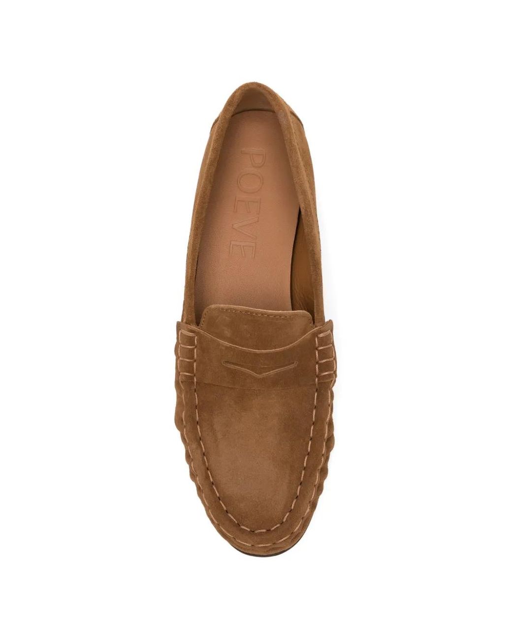 Poeve Brown Wanda Suede Loafers