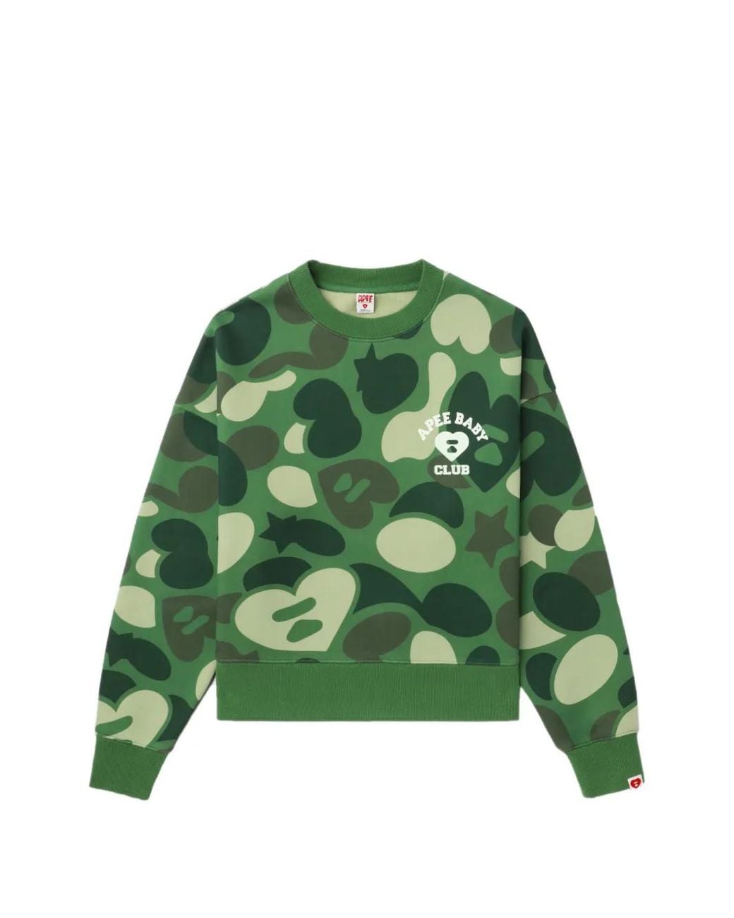 A Bathing Ape Green Camouflage Logo Top