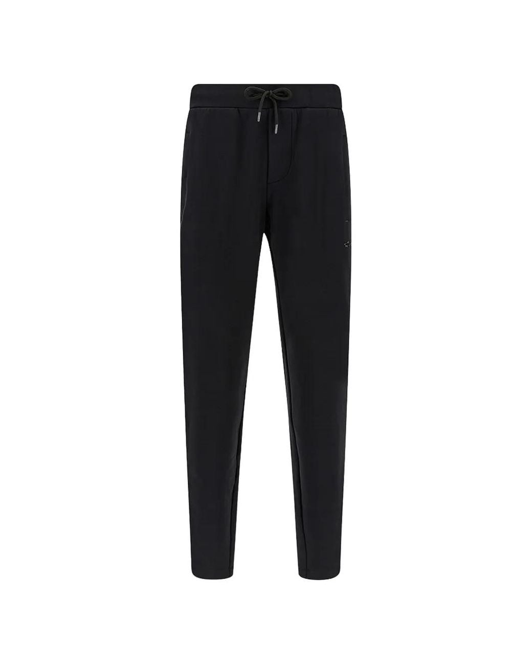 Paul & Shark Black Drawstring Track Pants for men