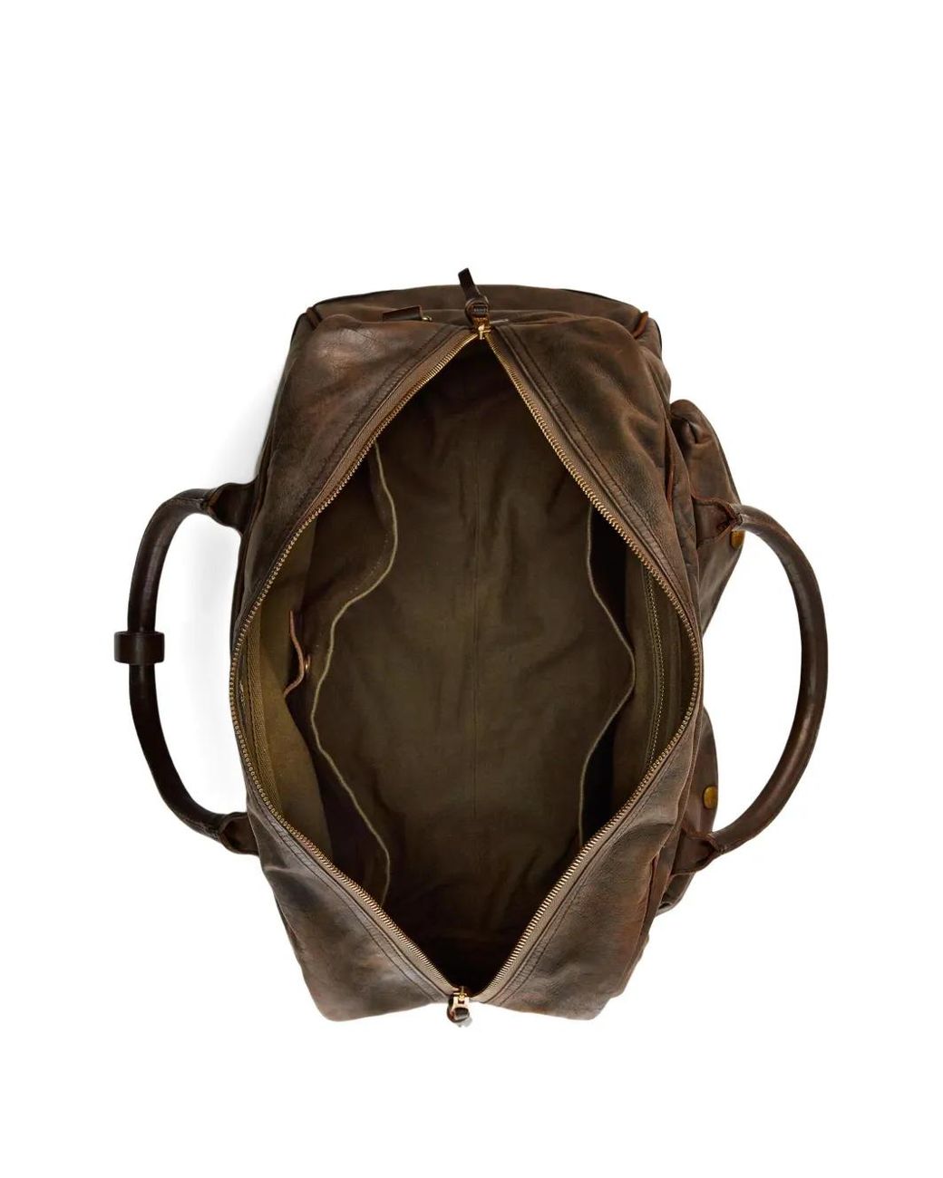 RRL Brown Large Burlington Holdall for men
