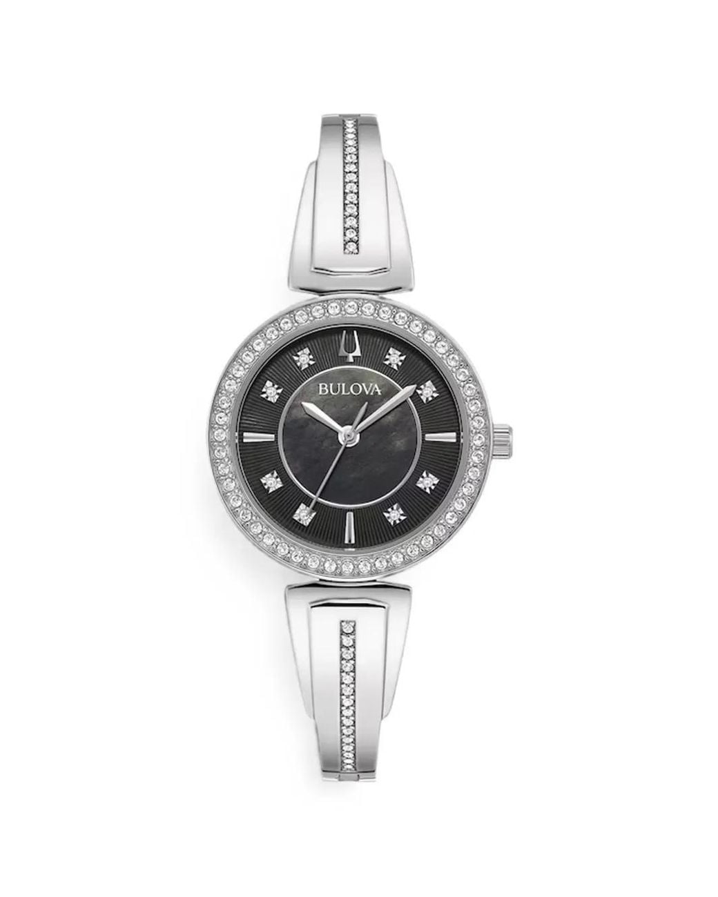 Bulova White Classic Crystal-Embellished 28Mm Watch