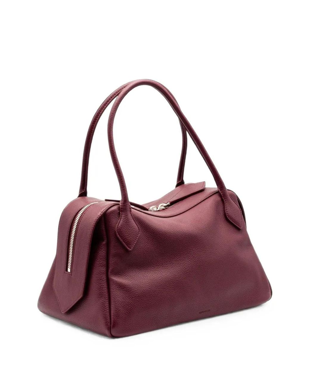 MINOBOSSI Purple Medium Adele Leather Tote Bag