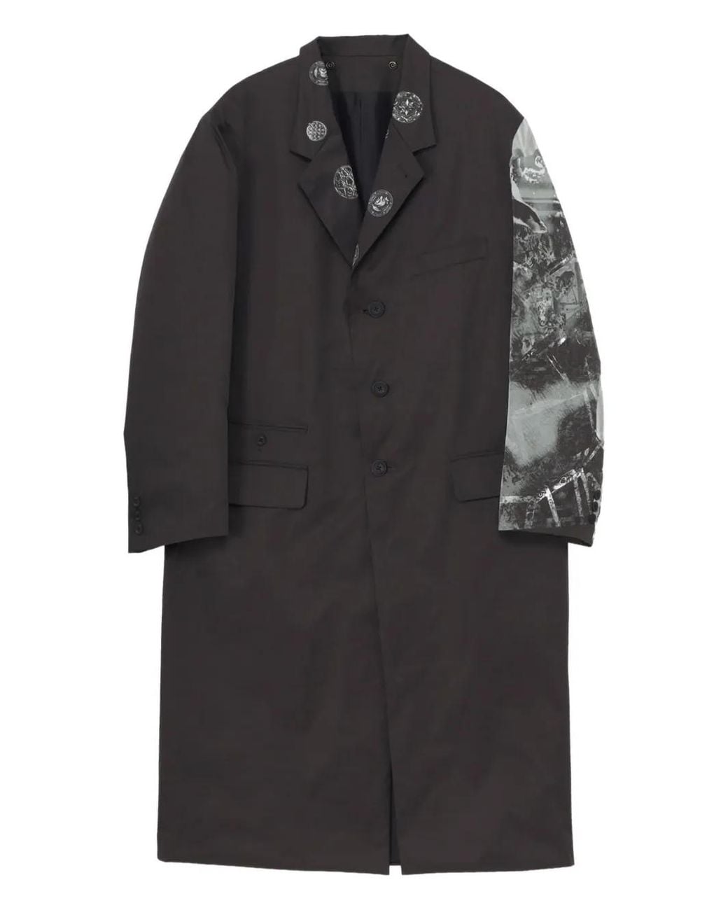 Yohji Yamamoto Gray Padded Pinstripe Jacket for men
