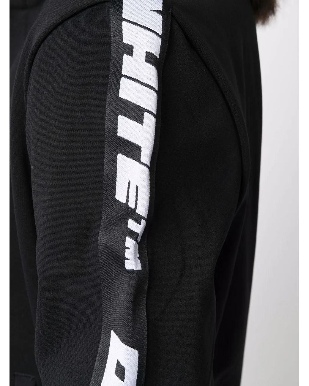 Off-White c/o Virgil Abloh Black Logo-Tape Track Jacket