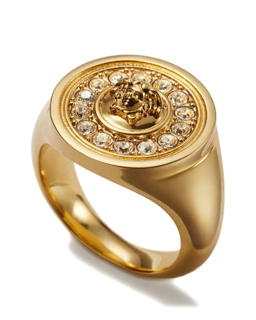 Versace Metallic Medusa Crystal Ring