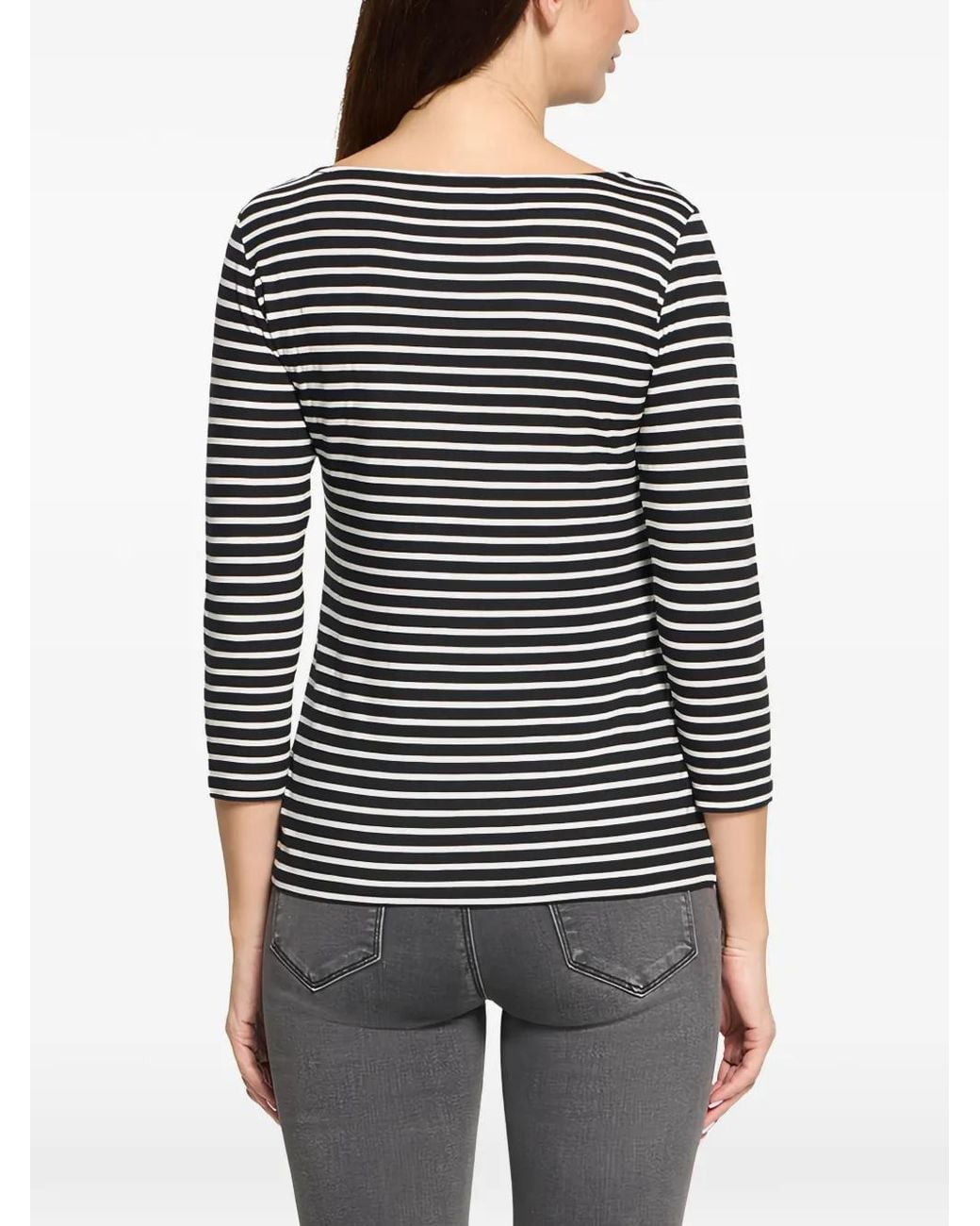 Betty Barclay Black Striped Long-Sleeve Top