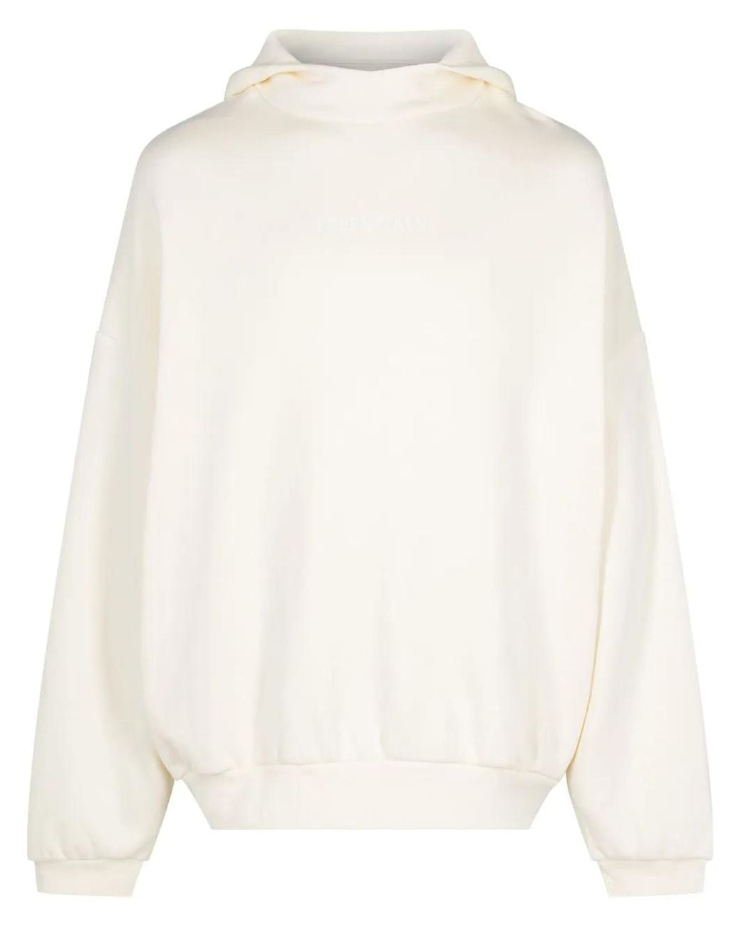 Fear Of God White Essentials Cotton-Blend Hoodie for men