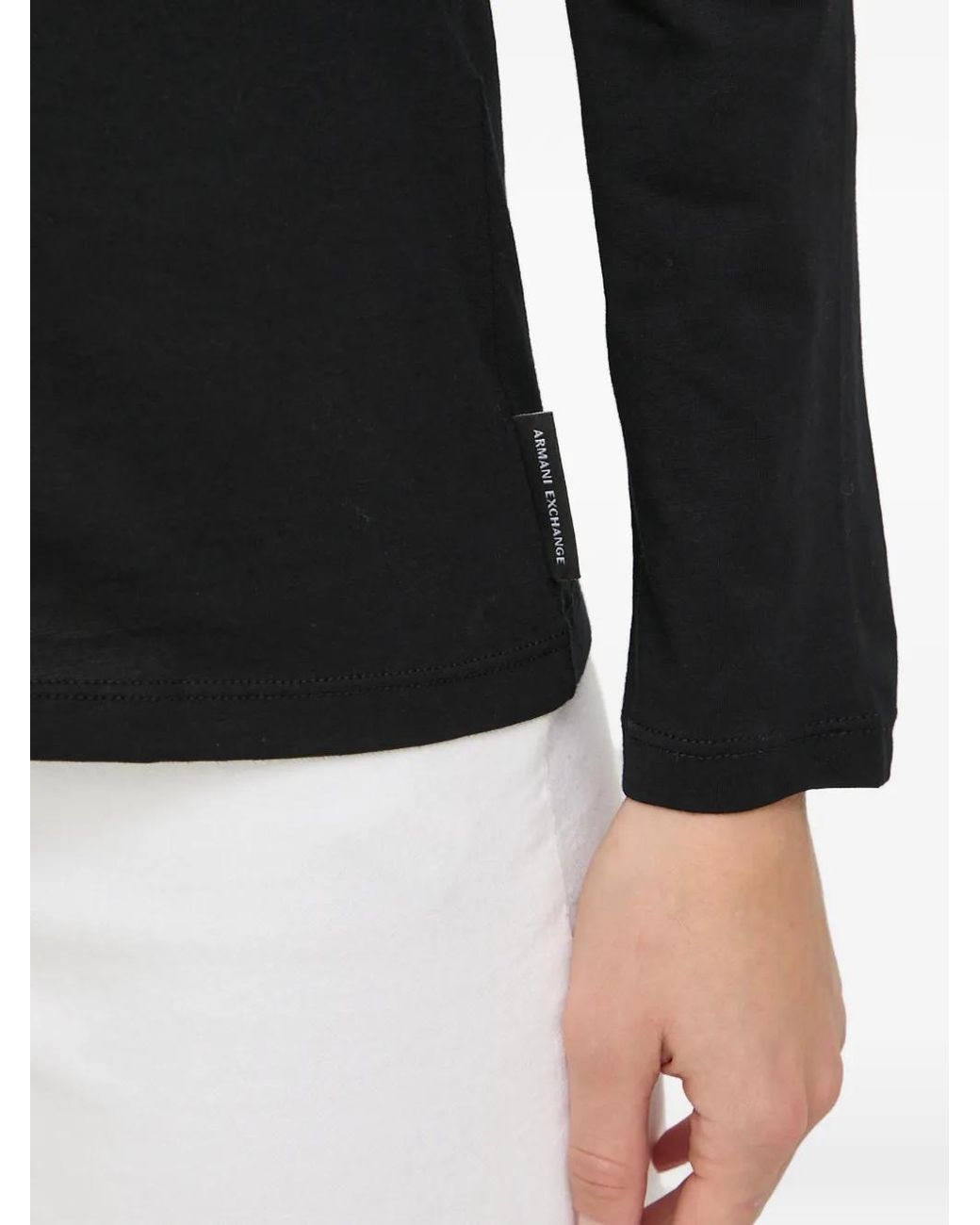 ARMANI EXCHANGE Black Crew-Neck T-Shirt
