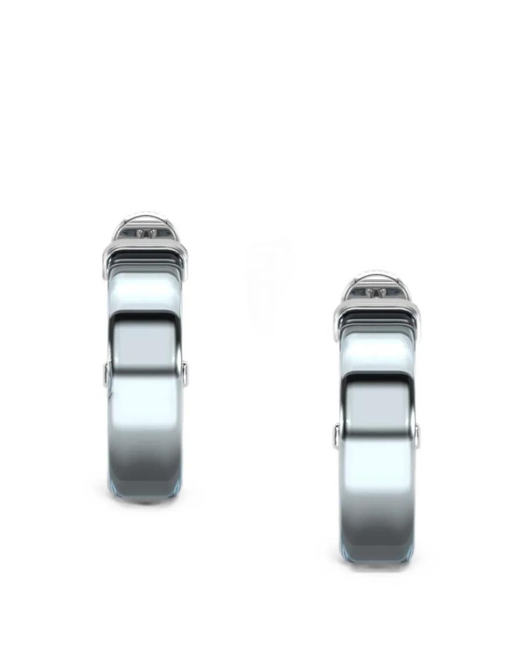 SOLO for Diamonds Blue Diamond-Embellished Hoop Earrings