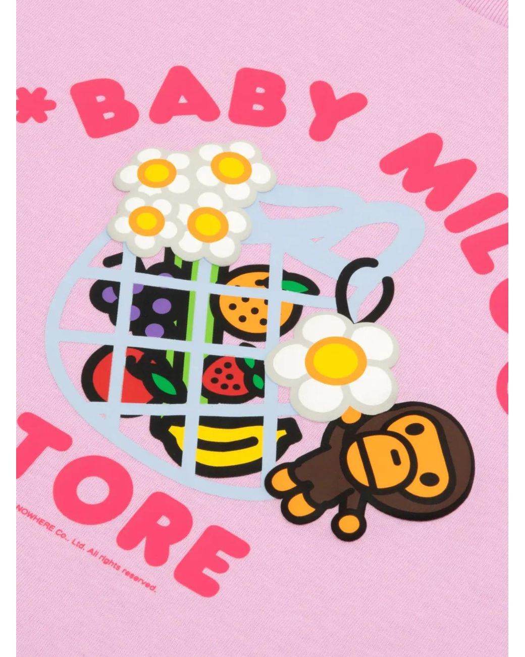 *BABY MILO® STORE BY *A BATHING APE® Pink Graphic-Print T-Shirt
