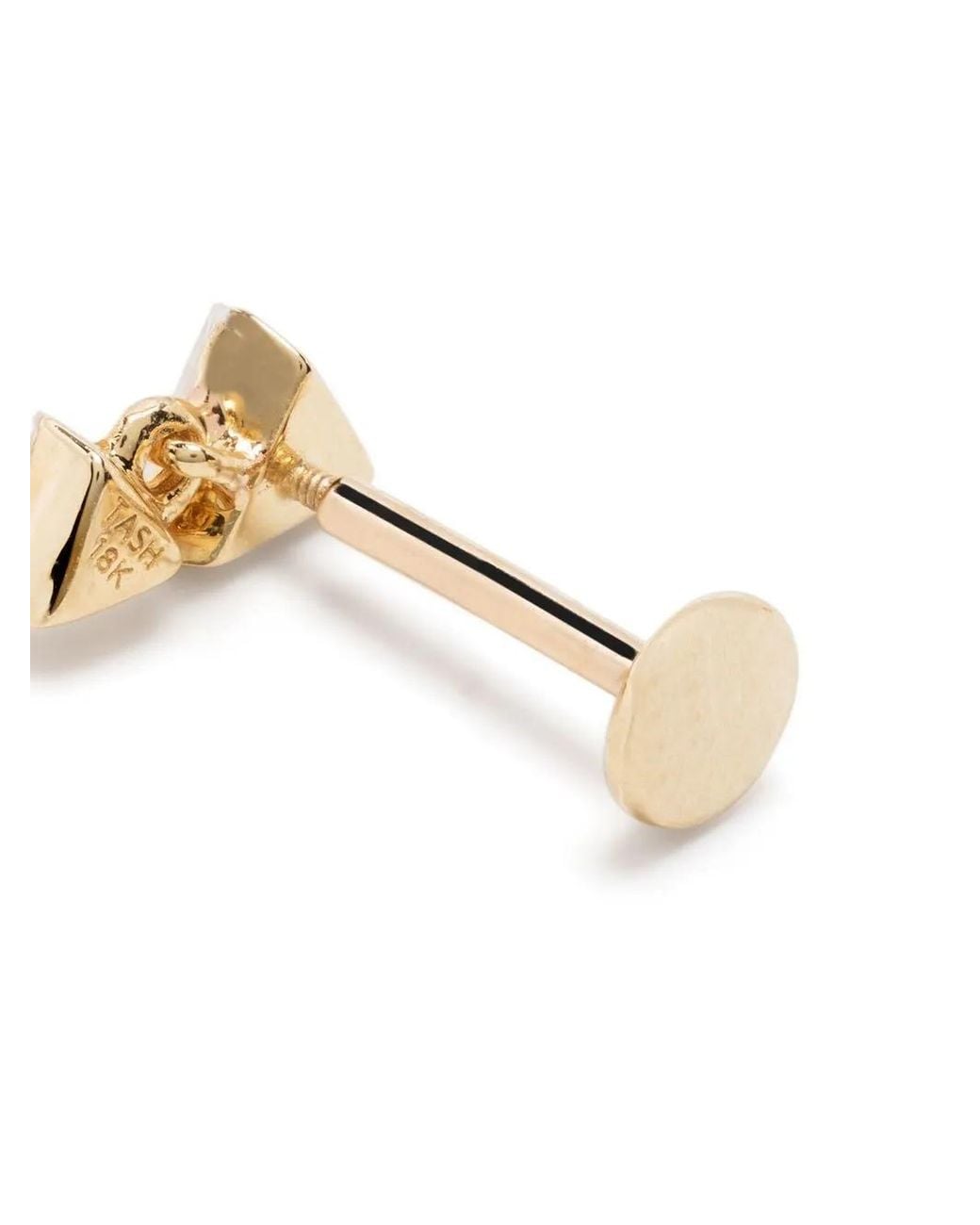Maria Tash White Triangle Diamond Drop Earring