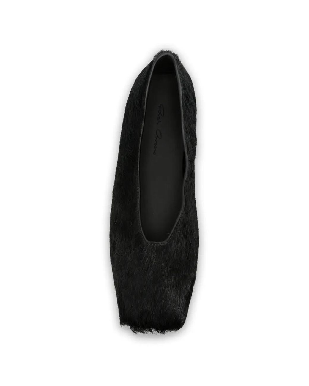 Rick Owens Black Square-Toe Ballet Flats