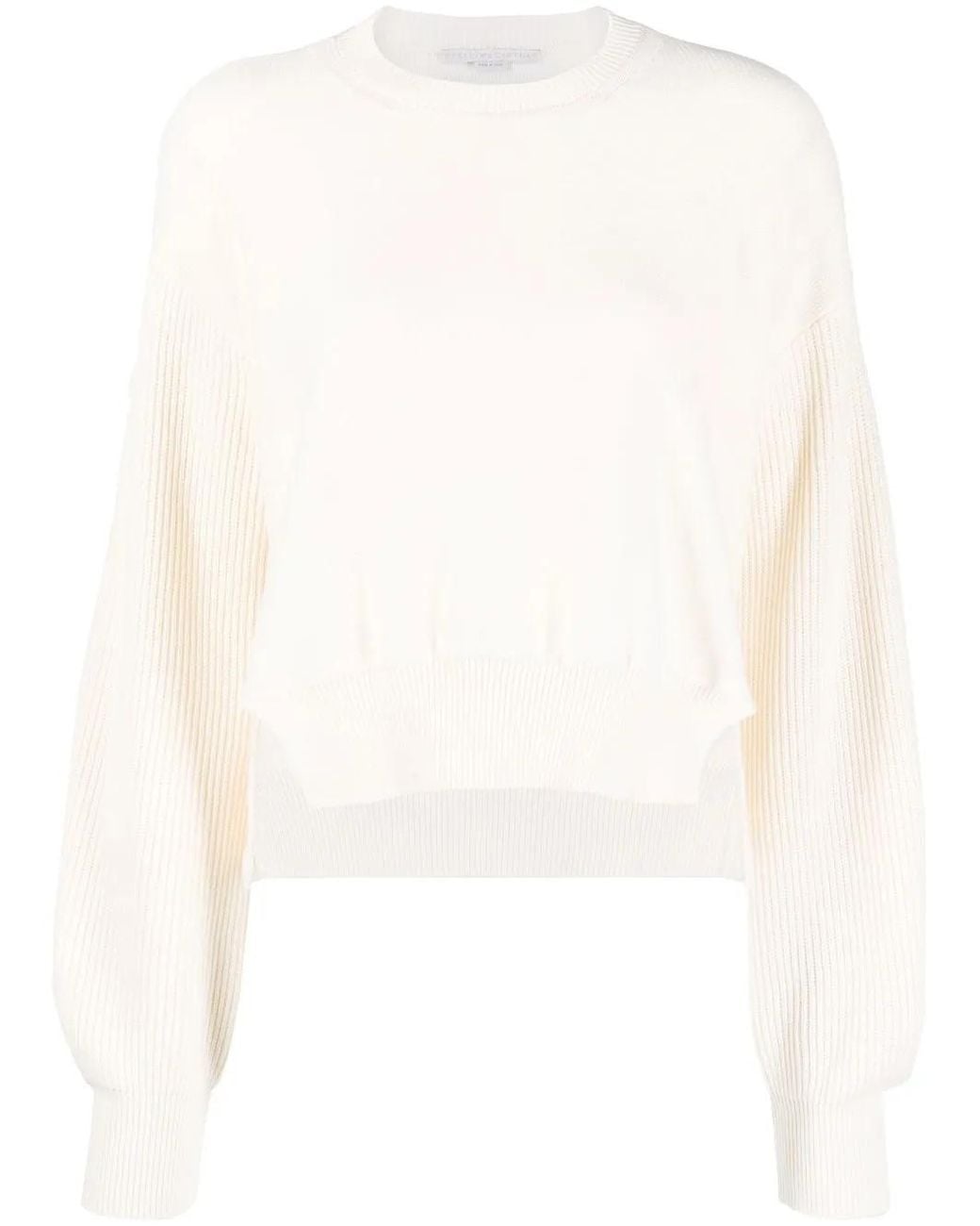 Stella McCartney White Logo-Patch Jumper